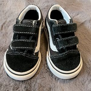 Black and White Vans Toddler Size 5
